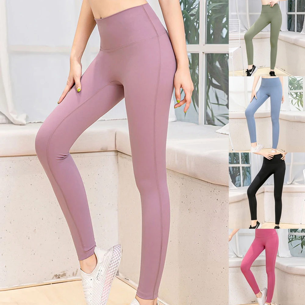 High Waist Fitness Women Yoga Leggings Gym Sport Woman Workout Leggins Ladies Black | Спорт и развлечения