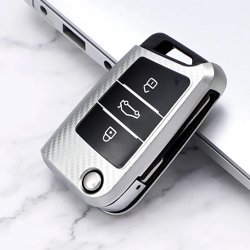 

УГЛЕРОДНЫЙ защитный чехол из ТПУ для автомобильного ключа чехол для VW Volkswagen Golf 7 MK7 Tiguan MK2 SEAT Ateca Leon FR 2 Ibiza Skoda Octavia A7