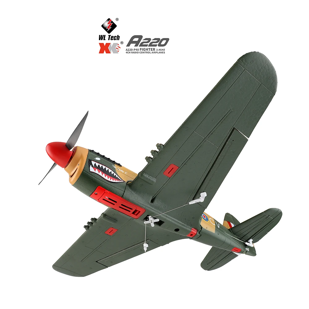 2021 New Wltoys A220 RC Airplanes Four-Channel Like Real Machine P40 Fighter Remote Control Glider Unmanned Aircraft Outdoor Toy enlarge