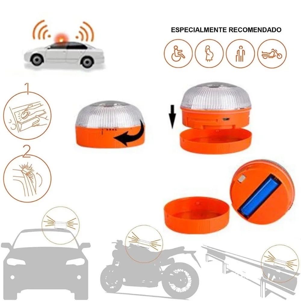 Emergency Light v16 Homologated dgt Approved Car Beacon Rechargeable Magnetic Induction Strobe | Лампы и освещение