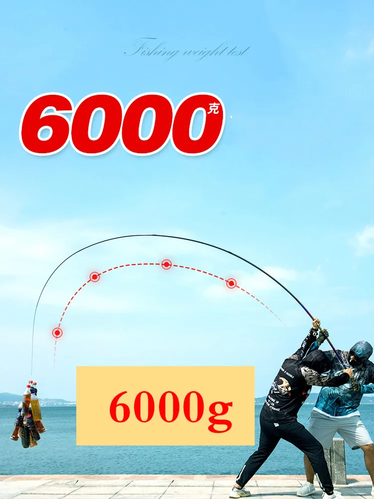3.6M-9.0M Taiwan Fishing Rod Carbon Fiber Telescopic Wedkarstwo Olta Black Pit Hand Pole Vara De Pesca Herring Fishing Sticks enlarge