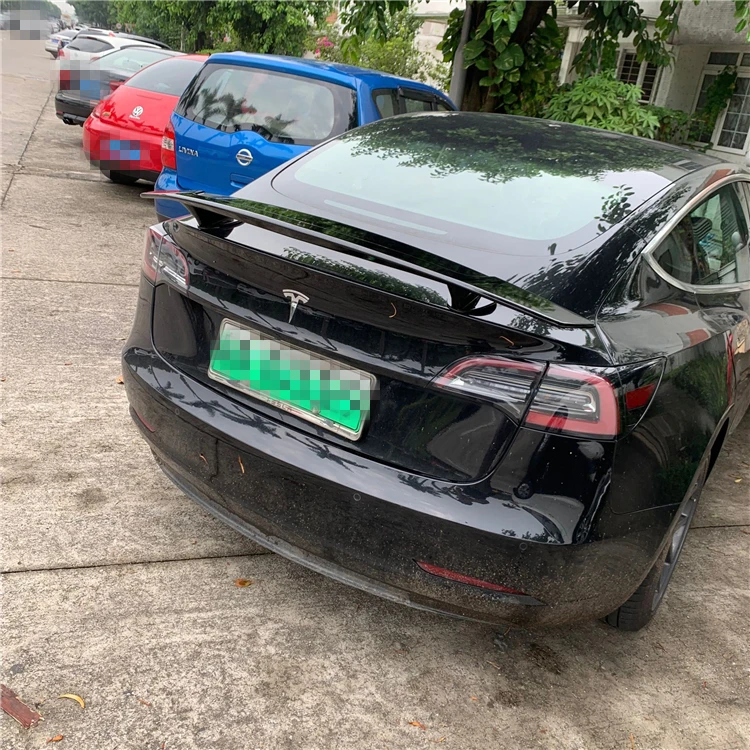 For Tesla Model S Spoiler 2006-2013 3 NF ABS Material Car Rear Wing Primer Color | Автомобили и мотоциклы
