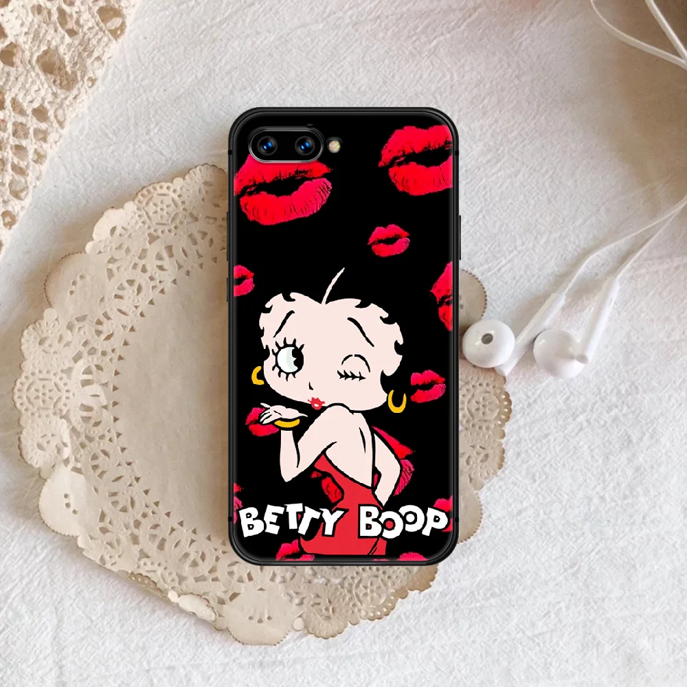 

lovely betty boop Phone Case Cover Hull For honor 7a 8 8s 8a 8x 9 9x 10 20 i Lite Pro black Shell Pretty Back Trend Waterproof