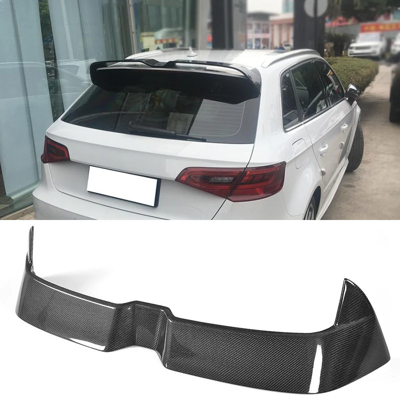 Углеродное волокно задний спойлер на крыло крышу для Audi A3 Sline S3 RS3 8V Хэтчбек 4 двери
