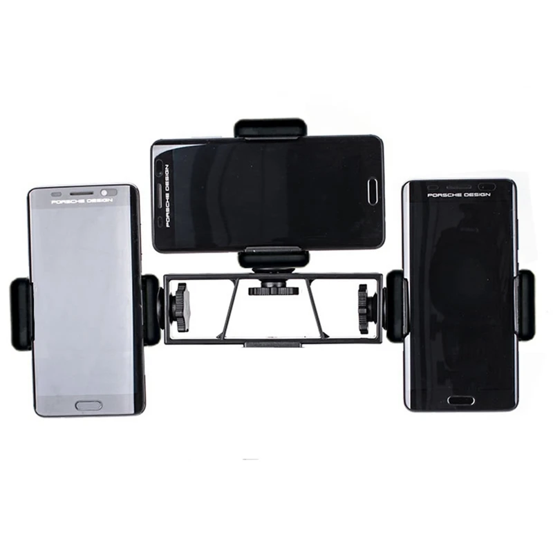 

2 Sizes Multi Camera Phone Stand Clip Bracket Holder 3 x 1/4 Screws For Live Broadcast With Phone 3Pcs Clamps