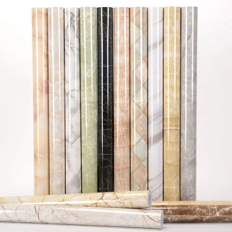 

Мраморный узор, кухонные маслостойкие наклейки, водонепроницаемые самоклеящиеся обои для ванной комнаты, восстановленные обои