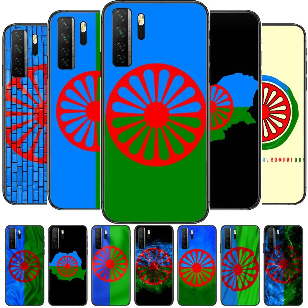 

Gypsy Romani Roma Flag Black Soft Cover The Pooh For Huawei Nova 8 7 6 SE 5T 7i 5i 5Z 5 4 4E 3 3i 3E 2i Pro Phone Case cases