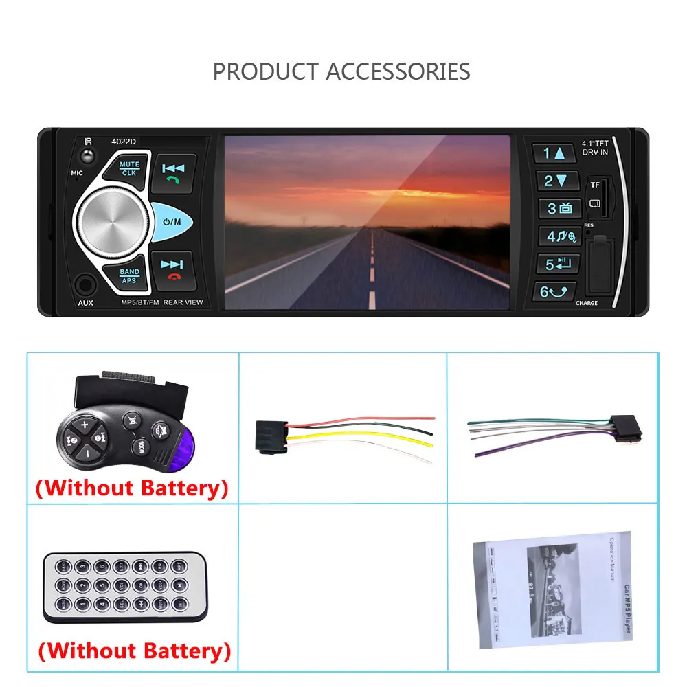 Автомагнитола Podofo 1 Din 4 дюйма Bluetooth FM MP3|Автомагнитолы| |
