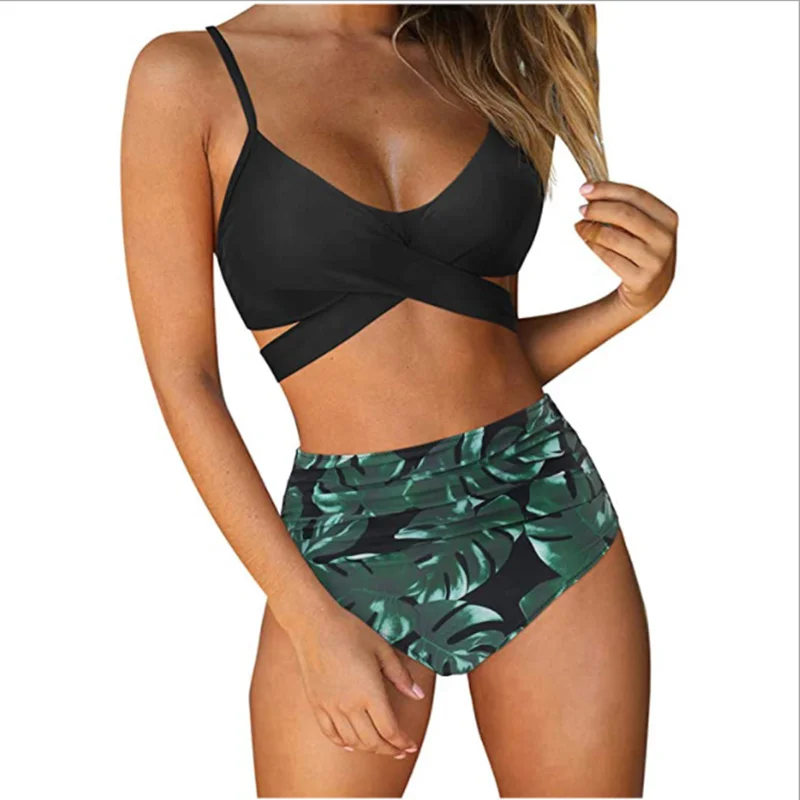 

2021 Swimsuit Sexy Two-Pieces/Set Push Up Swimwear Women Ruffle Monokini Adjustable Swimsuit Bodysuit Bikini Suit Swim Wear