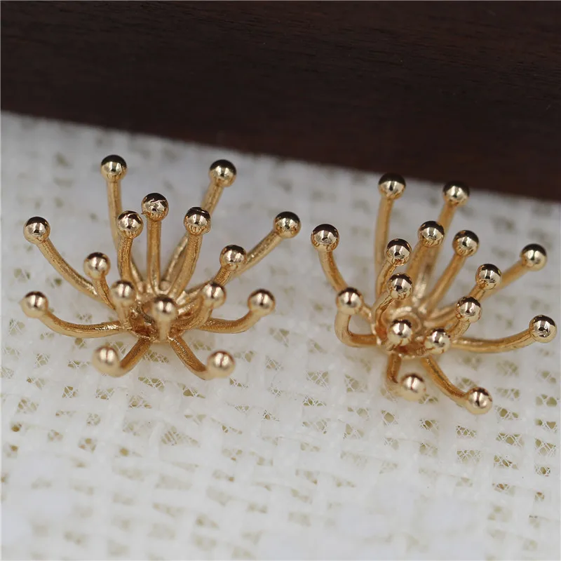 20 штук 18 мм тиснение филигрань пестики тычинки цветок булавки с шариком