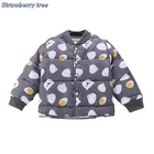 Детская утепленная куртка на хлопковом наполнителе, с мультяшным принтом