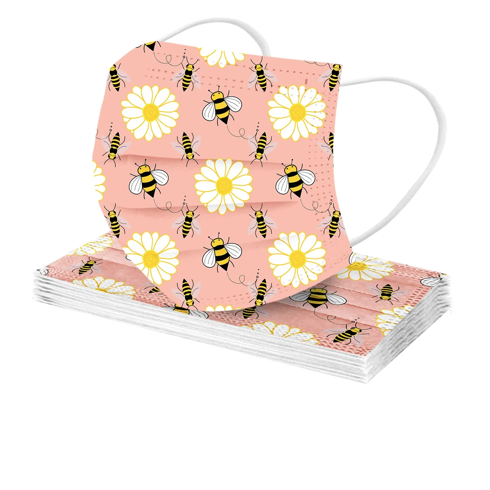 50 шт. одноразовые маски для взрослых Маска пчелиная из нетканого материала 3