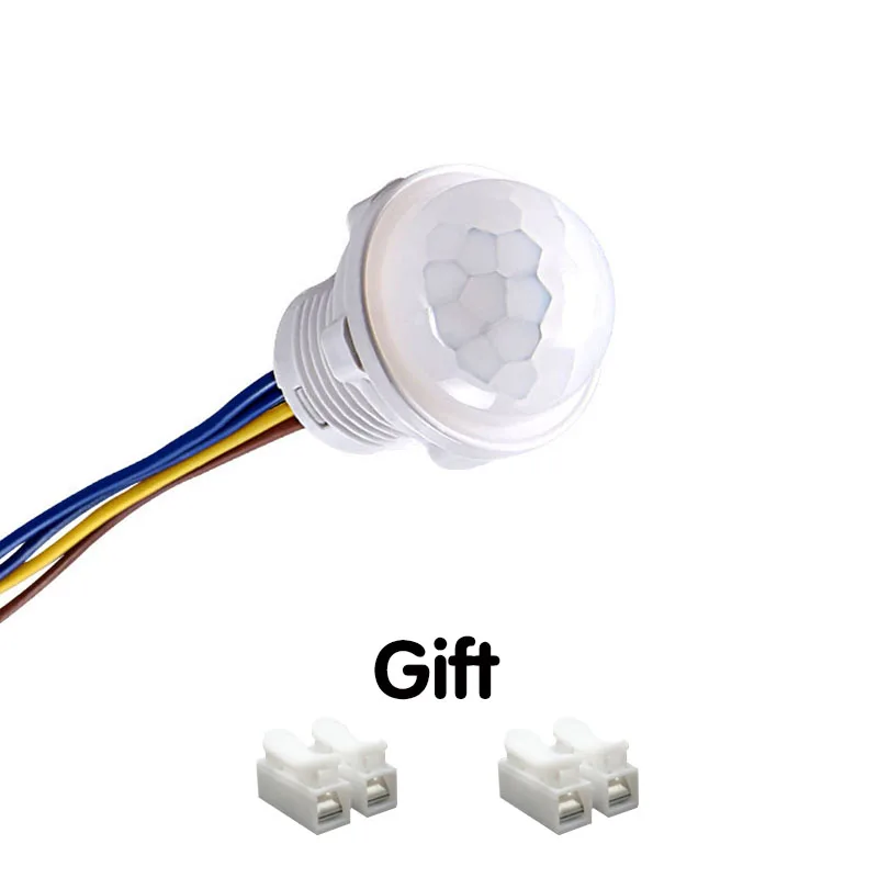 Мини переключатель датчика движения 110 В 220 В PIR инфракрасный детектор ИК инфракрасный датчик движения Регулируемый переключатель задержки времени Автоматическое включение и выключение