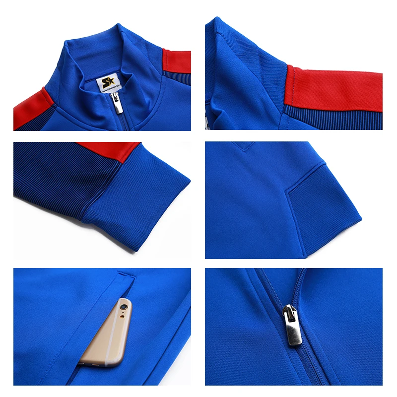 Новый мужской женский пиджак и штаны тренировочный костюм из полиэстера пальто