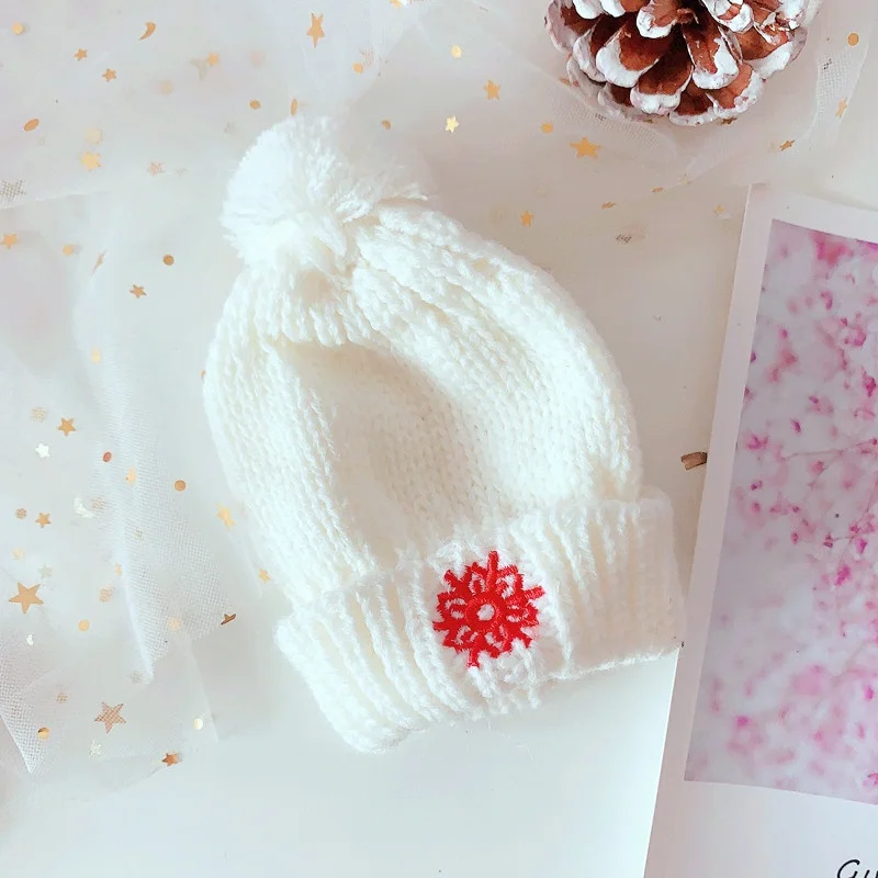 20cm Toy Baby Wear Star Idol Doll's Clothes Dress-up White Snowflake Sweater Woolen Hat Pants Christmas Gifts images - 6