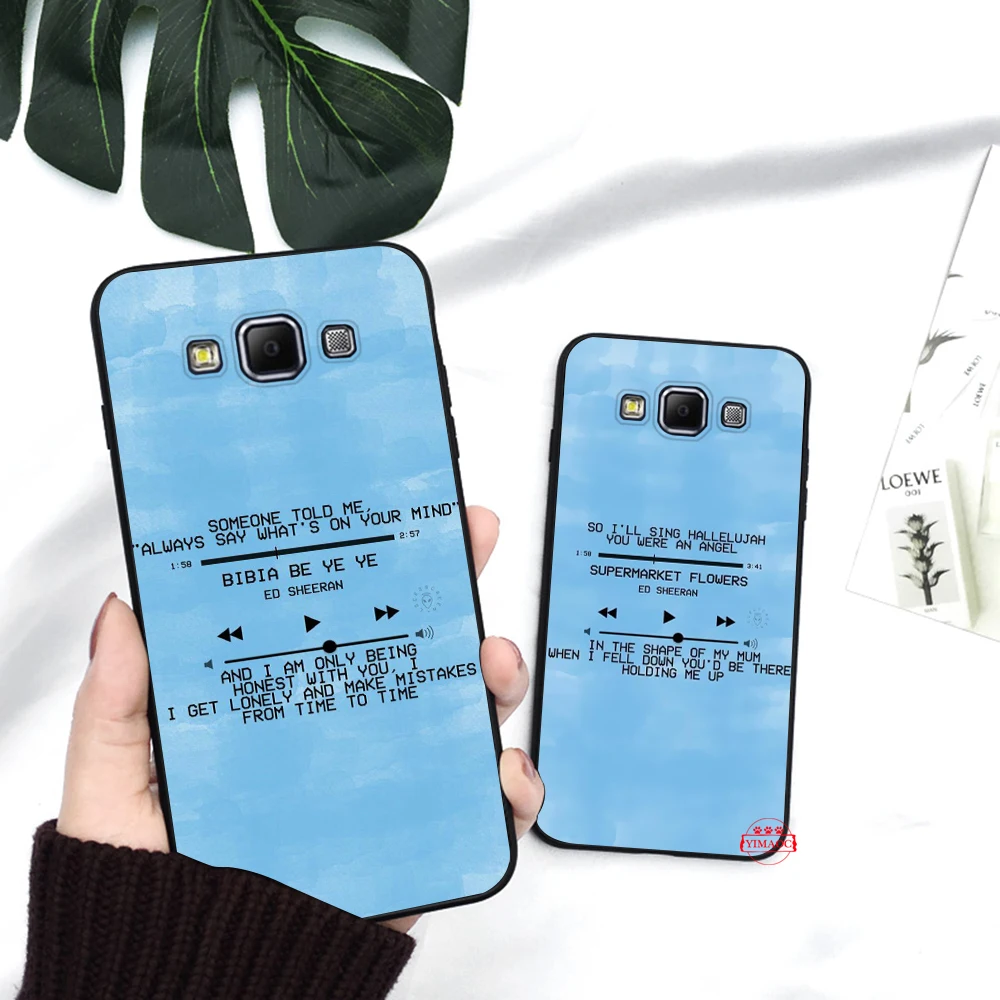 Ed Sheeran Lyrics Pictures Diy Silicone Case for Samsung A3 A5 A10S A50S A6 Plus 2018 A7 A8 A9 A10 A30 A40 A50 A60 A70 J6 |