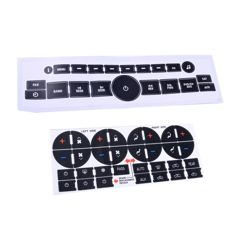 

Repair Button Stickers 2Pcs Accessories Car Decal Interior Replacement