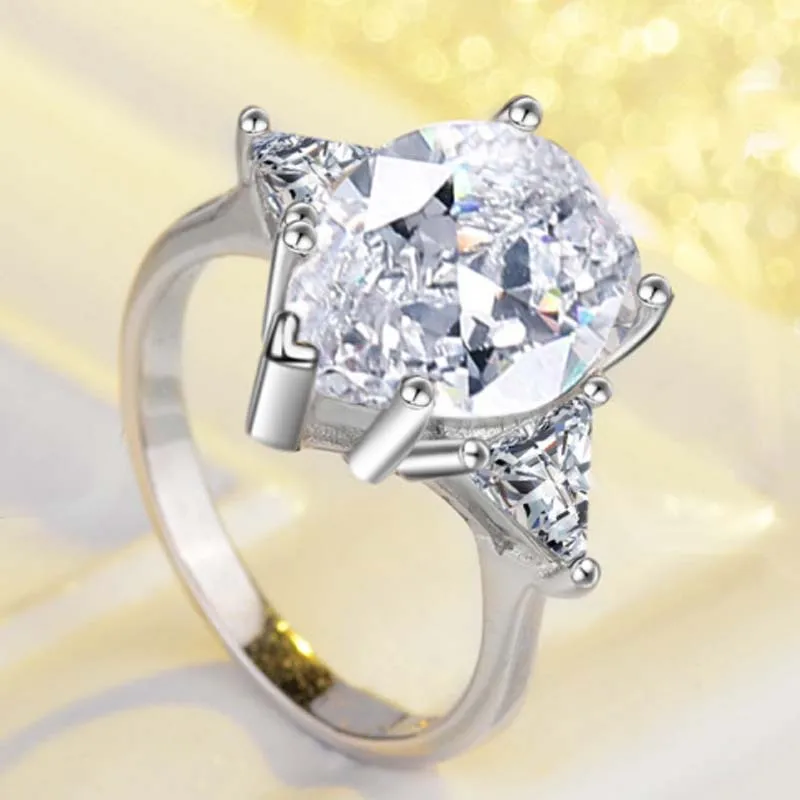 Роскошное голубиное яйцо 12ct создан муассанит драгоценный камень Свадебные