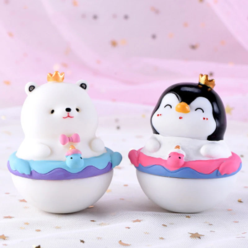 Сказочный Сад миниатюра Рождественская неваляшка щенок собака Пингвин полярный