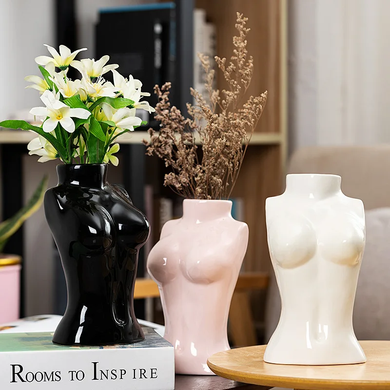 

Body Art Vase Decoration Home Ceramic Luxury Nordic Modern Design Creative Vase Aesthetic Room Decor Jarrones Home Decor BC50HP