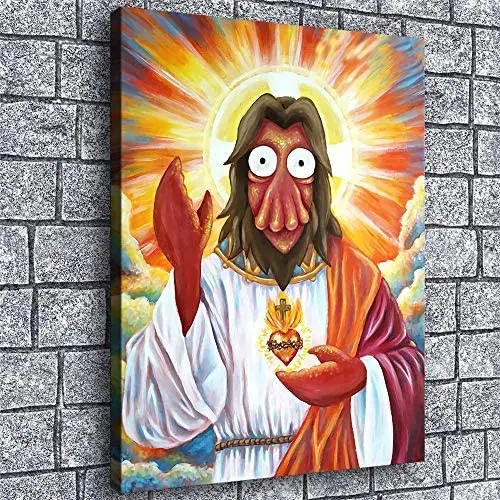 

Zoidberg Jesus Home Wall Decorations Canvas Oil Paintings
