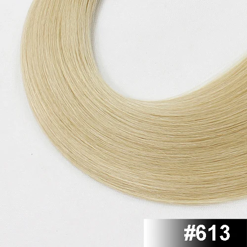 #613 Forever Hair настоящие волосы Remy, бесшовные волосы на ленте, человеческие волосы для наращивания, 5 шт., только шелковистые прямые волосы для европейского салона - Цвет: #613