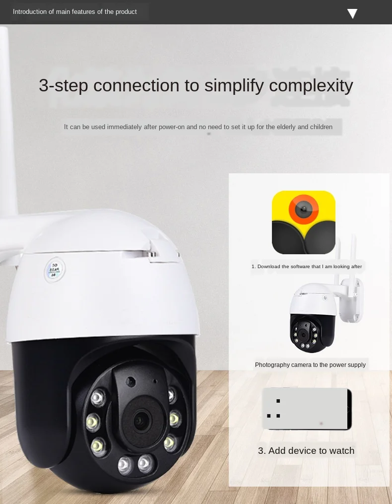 Камера наружного видеонаблюдения купольная поворотная сетевая беспроводная