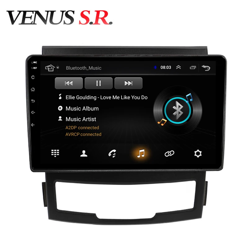 Автомобильный dvd плеер VenusSR Android 8 1 2.5D для SsangYong Korando 2011 2013 мультимедийный головной