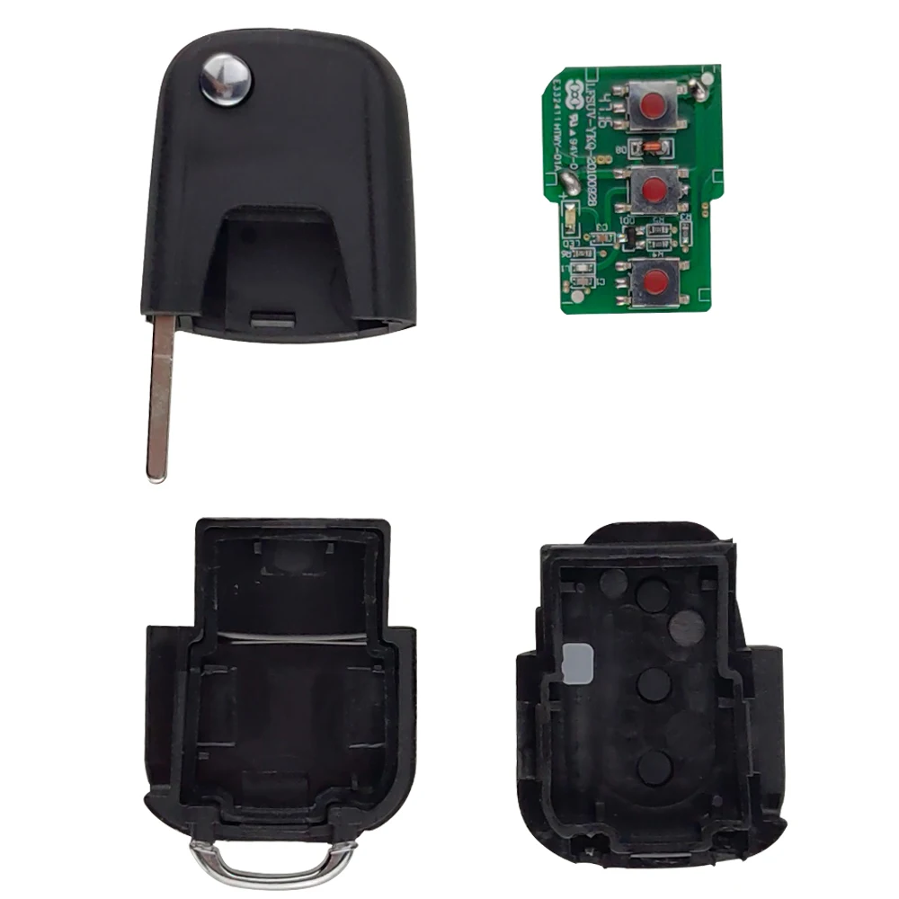 

OkeyTech 3 Buttons 433MHZ Flip Remote Control Car Key Shell Fob For Lifan X60 X50 Replacement Key Cover Case With Uncut Blade