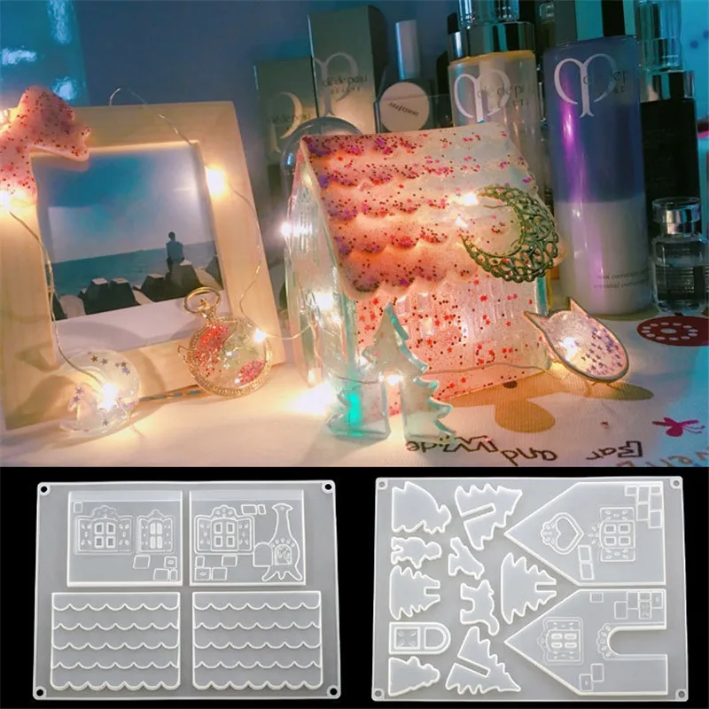 2 шт Новые креативные DIY Силиконовые Формы Рождественский домик, форма для помадки DIY Инструменты для выпечки конфеты печенье Декор шоколадом форма для торта