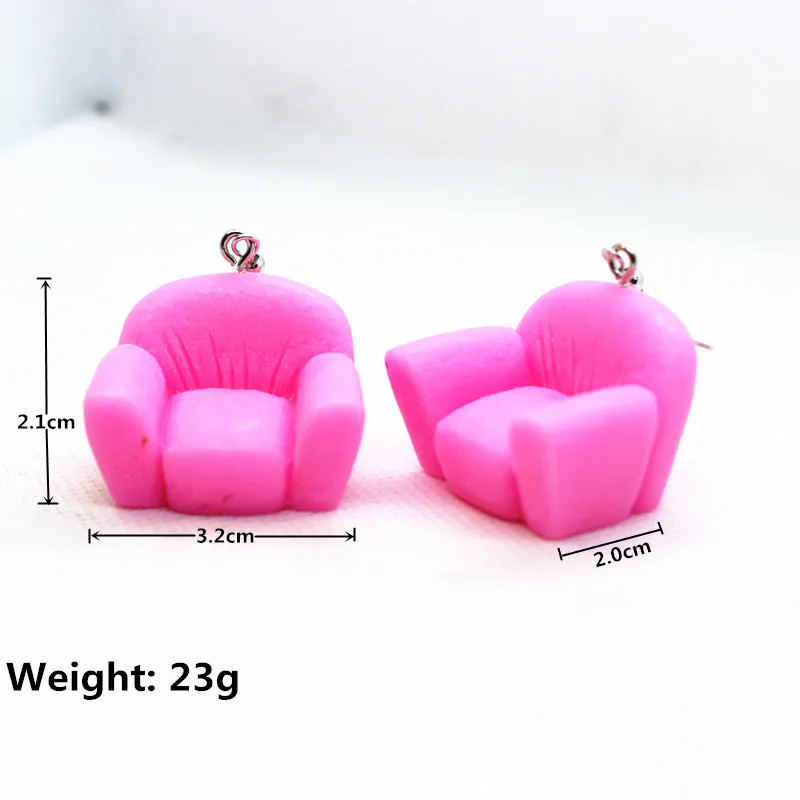 Смешная имитация мебели красочные серьги для дивана Женская мода творческая