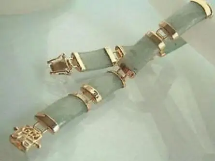 

Chinese jewelry green JADE link bracelet AAA style Fine jewe Noble 100% Natural JADE