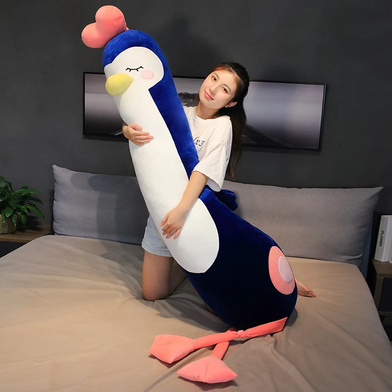 

Мультяшный Пингвин, плюшевая игрушка, кавайная Длинная Подушка, мягкая детская подушка для сна, кукла Пингвин, украшение для комнаты, подаро...