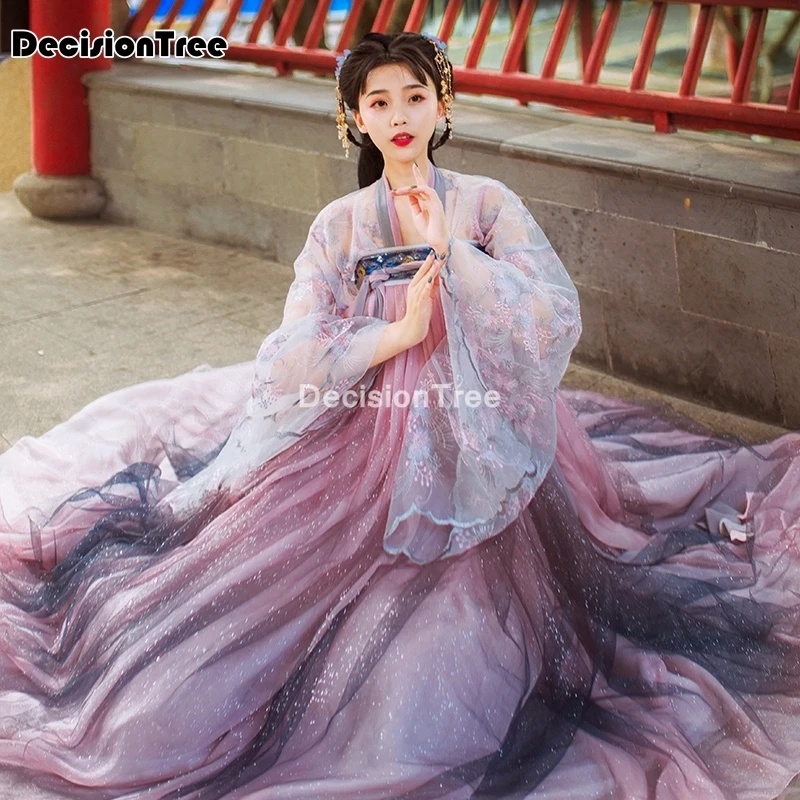 2021 traditional women tang ancient chinese costume beautiful dance hanfu princess dynasty flower dress |