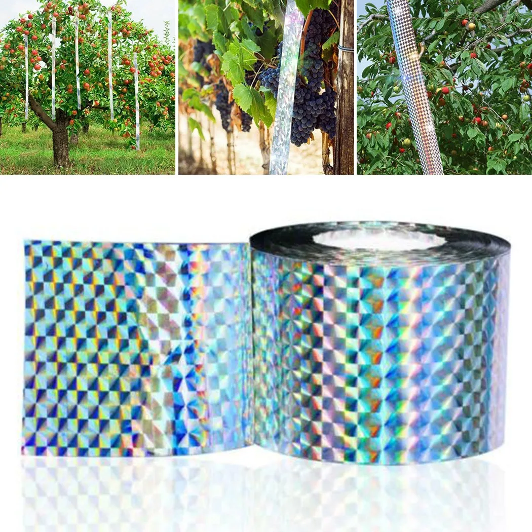 

Garden Pest Control Fox Pigeons Non-toxic Repeller Ribbon Tapes Bird Proof Belt Laser Strong Reflective Scare Audible Repellent