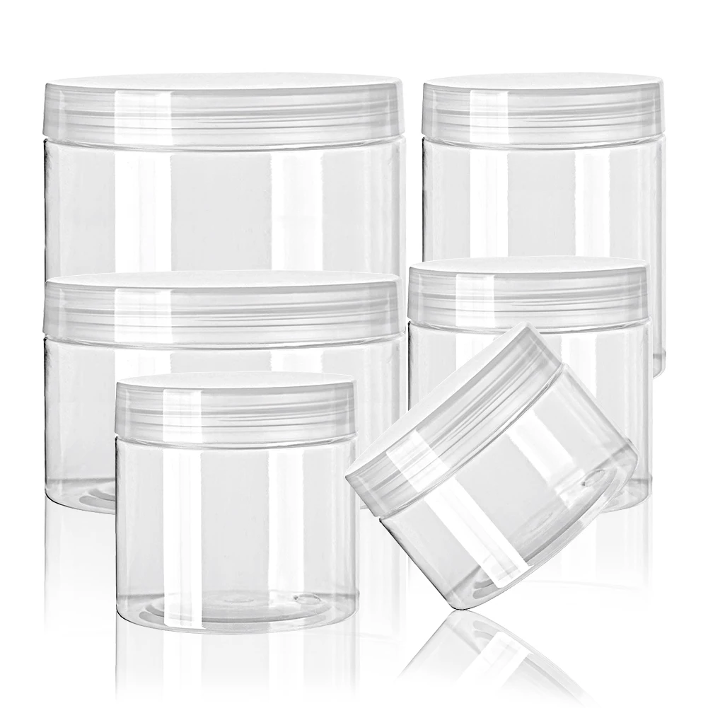 50Pcs 30/50/60/80/100/120/150ml Empty Plastic Jars Cosmetic Storage Face Clear Can Tin Cream Food Container Bottles Herbs Crafts
50Pcs 30/50/60/80/100/120/150ml Empty Plastic Jars Cosmetic Storage Face Clear Can Tin Cream Food Container Bottles Herbs Crafts