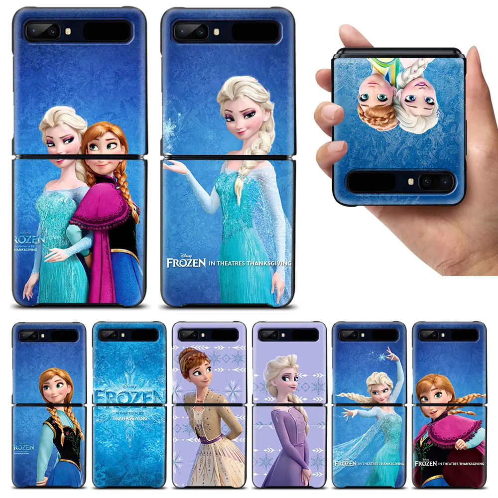 

Princess Aisha and Anna Shockproof Cover for Samsung Galaxy Z Flip Flip3 5G Black Phone Case Shell Hard Fundas Coque Capa