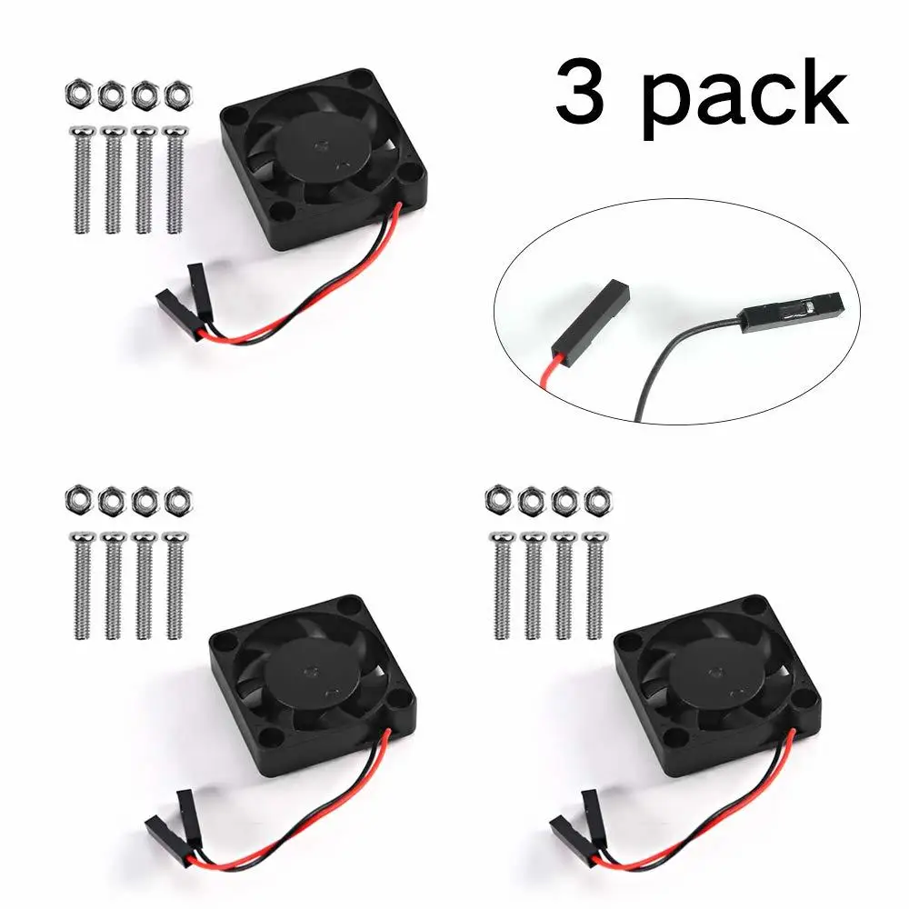 Aokin Raspberry Pi Fan DC 5V/3.3V Brushless Cooling with Screws For 3 B+ 3B 2B Accessories | Компьютеры и офис