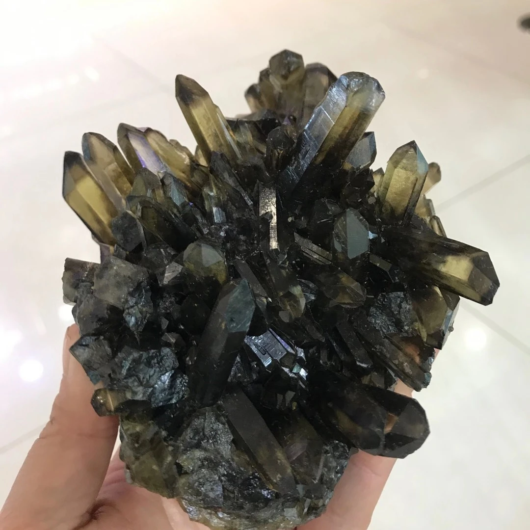 

Бесплатная доставка натуральные необработанные коричневые Кристалл дымчатого кварца кластеры минеральные образцы чакры целебный Декор д...