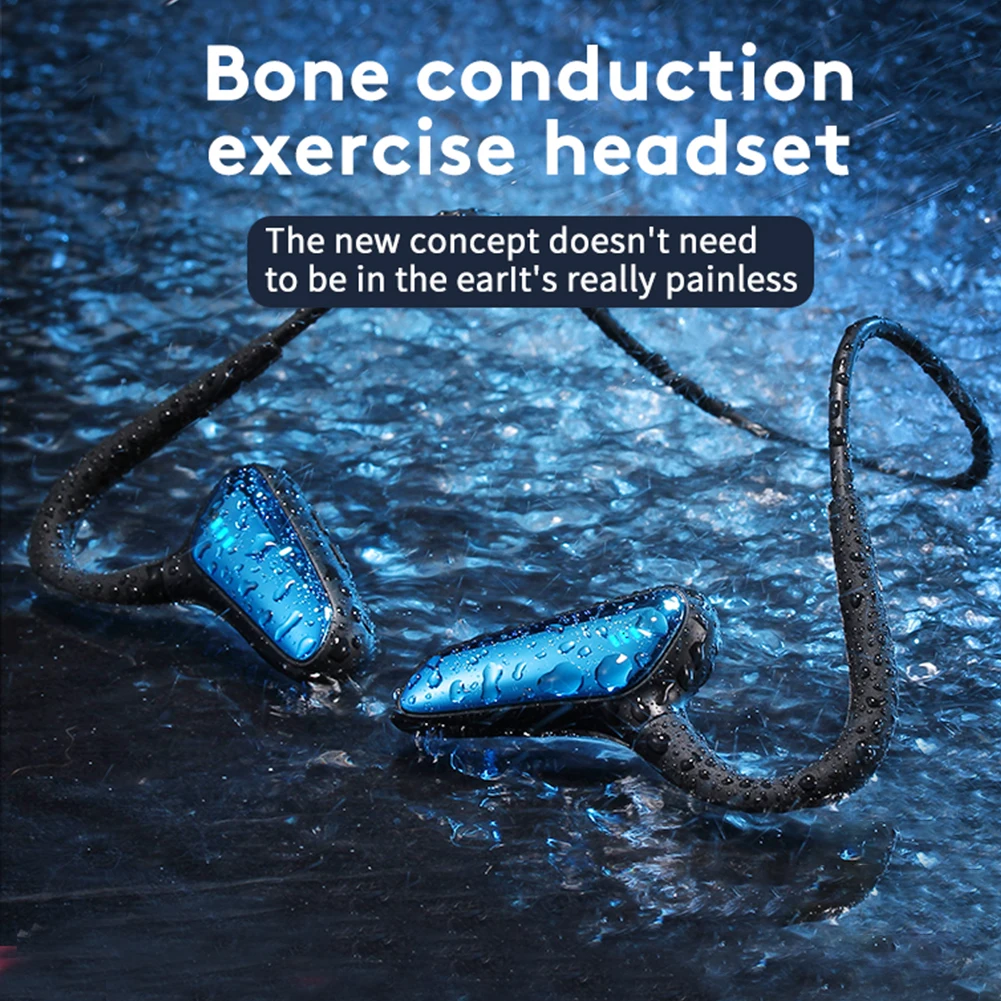 

MD8 Bone Conduction Headphones Open Ear 5.2 Wireless Earphones for Sport Fitness Shocking Bone Conduction Horn Headset