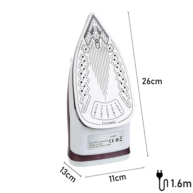 

Portable Mini Electric Garment Steamer Steam Iron For Clothing Iron Adjustable Ceramic Soleplate Iron 220-240V1600W