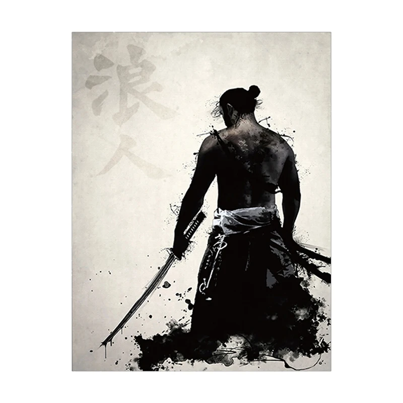 Japanese Samurai Graffiti Art Poster Painting Printed On Canvas Home Decor Cuadros For Living Room Wall Posters | Дом и сад