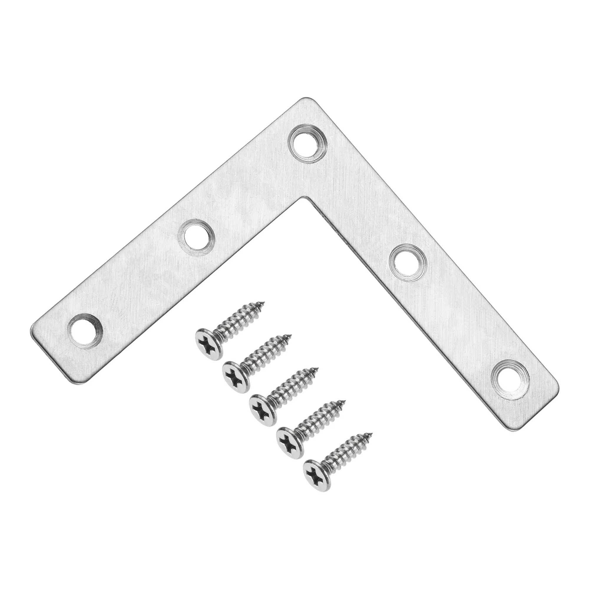 

Фиксатор формы L Uxcell 80 мм x 80 мм ремонтные плоские скобы для соединения крепежа с винтами Серебряный тон 20 шт