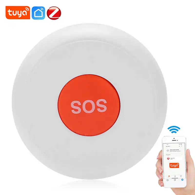 Кнопка SOS ZigBee с Wi-Fi сенсорная система сигнализации для пожилых людей со шнурком