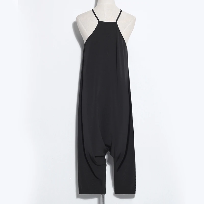 [EAM] 2021 Новинка весна осень высокая талия брюф ремень черный большой размер