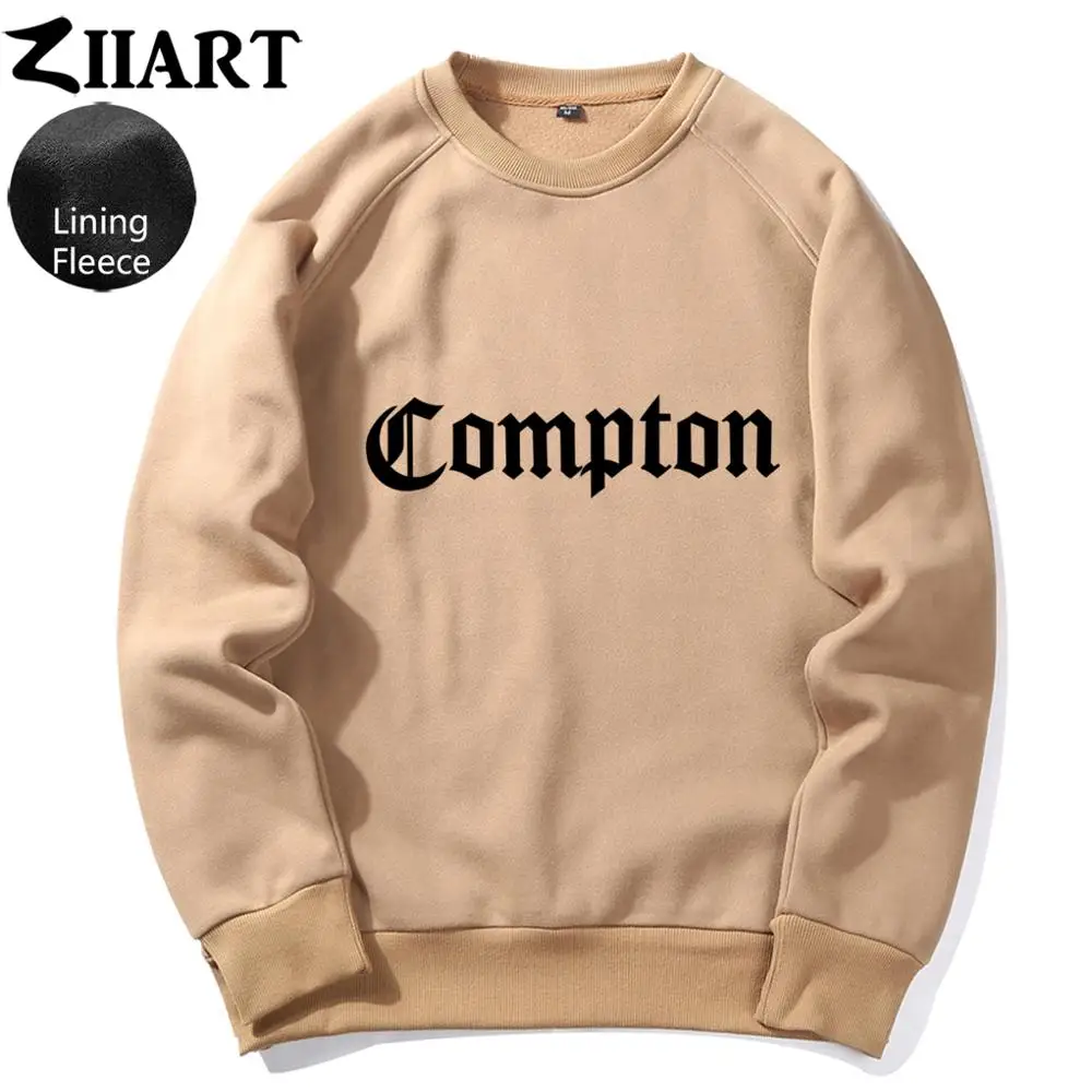 Compton Готический шрифт девушки женщина флис Толстовка Пара Одежда ZIIART|Женские