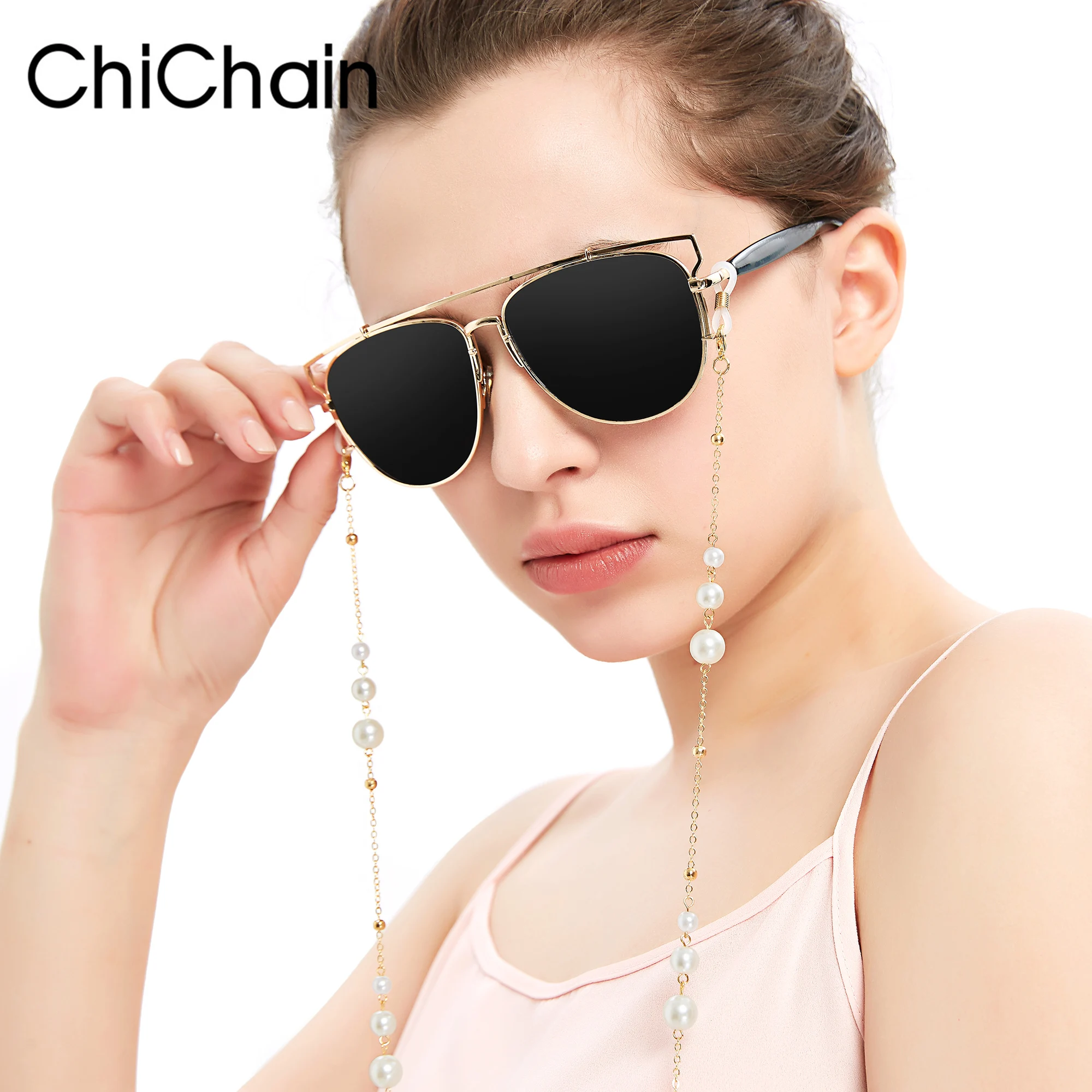 

Chichain Fashion Eyeglass Chains with Exquisite Pearls - Sunglasses Chains On The Neck Face Mask Chains Eyeglasses Accessories