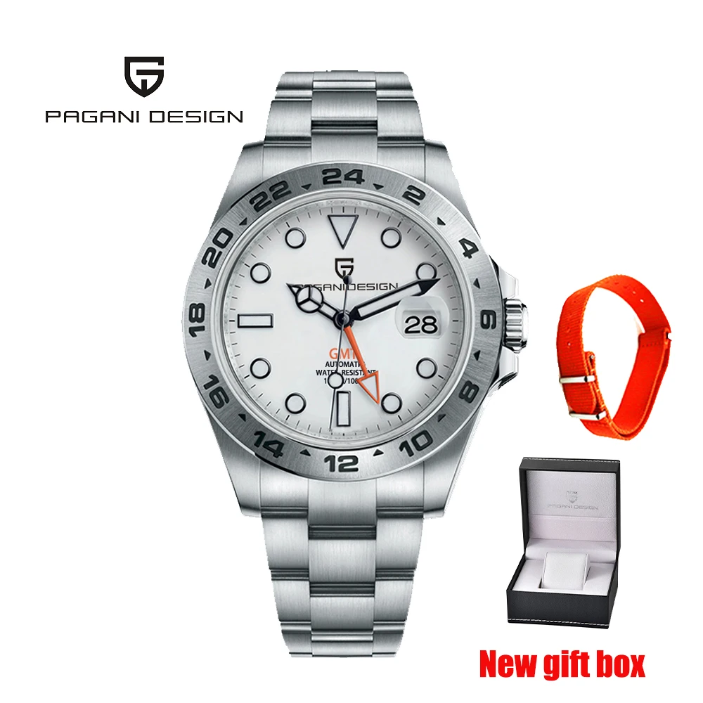 2021 новые часы Pagani с дизайном GMT Мужские автоматические механические из