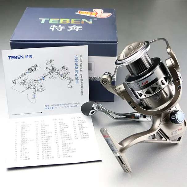 Teben GTS Высокое качество спиннинг Рыбалка катушка 12BB отношение 5.2: 1 морской спиннингом Макс Перетащите 9 кг Карп Рыболовные катушки (art.: 7a462f75e) - 7a462f75e