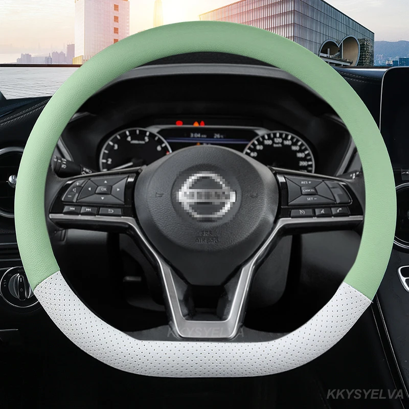 

Чехол на рулевое колесо D-образной формы для Nissan Rogue /Rogue Sport 2016 2017 2018 2019 2020 X-Trail 2017-2020, автостайлинг